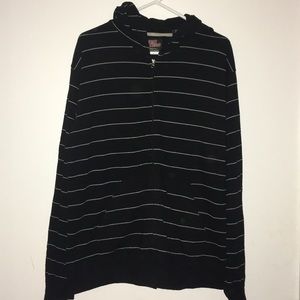 Point Zero Light Black Zip Up Sweater